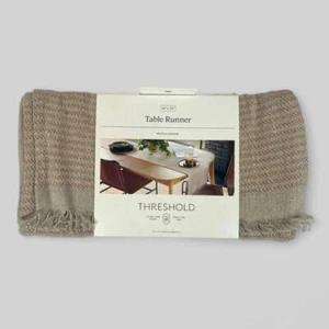 Threshold | 14x72 Textured Striped Linen Table Runner | New In Package - Picture 1 of 1