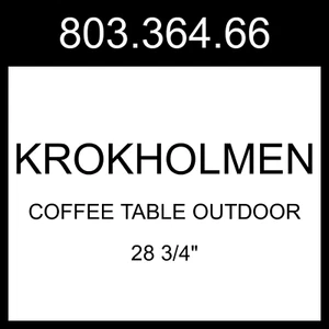 IKEA KROKHOLMEN Coffee Table Outdoor Beige 28 3/4" 803.364.66 - Picture 1 of 1