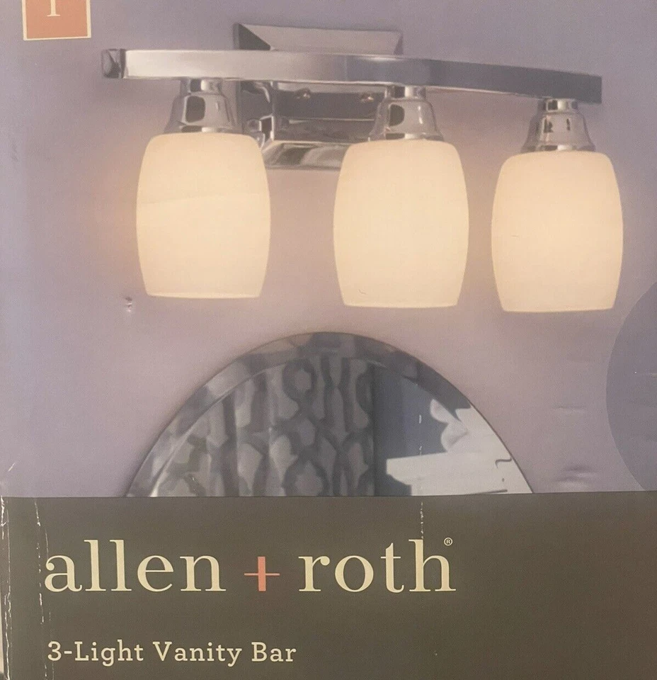 Allen Roth 3-light Chrome Bathroom Vanity Light 37316
