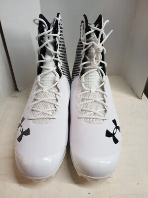 Under Armour Men’s White Football Cleats SPINE  Brawler Size 14 (1270718-100) - Image 1 of 4