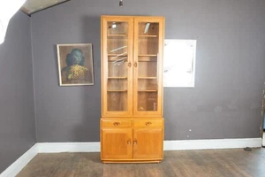 Vintage Ercol Light Elm 2 Part Wall Unit - Picture 1 of 7