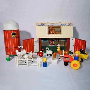๐ Vintage Fisher Price Little People Farm 915 Set Complete Silo 0124!!! - Picture 1 of 12