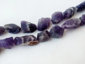 Geode rock  Amethyst  loose beads baroque 18-28mm loose gemstone jewelry supply - Picture 1 of 12
