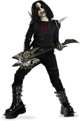 Fantasia infantil Halloween Marilyn Manson estrela do rock zumbi metal Mayhem - Imagem 1 de 2