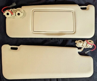 VOLVO 2000 S80 OEM BEIGE SUN VISOR DRIVER SIDE -  Left Side Tan Lighted Mirror  Foto 1 de 4