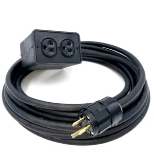 Libra Power®️ Quad Duplex Box, 4 outlets, 25' 12/3 Hard Wired SJOOW - Picture 1 of 1