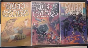 Alien Worlds #8 & 9 And Alien Encounters #2 Eclipse all 1st printing - Picture 1 of 24