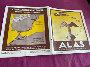 ALAS"" Zeitschrift spanische Luftfahrt September 1923 mit Airline-Liste/Lotecoere tt - Bild 1 von 12