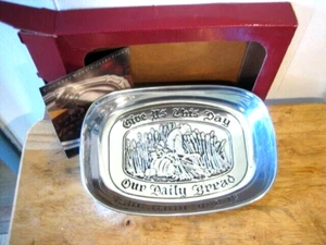 Wilton Armetale "Give Us This Day Our Daily Bread" Tray - Picture 1 of 4