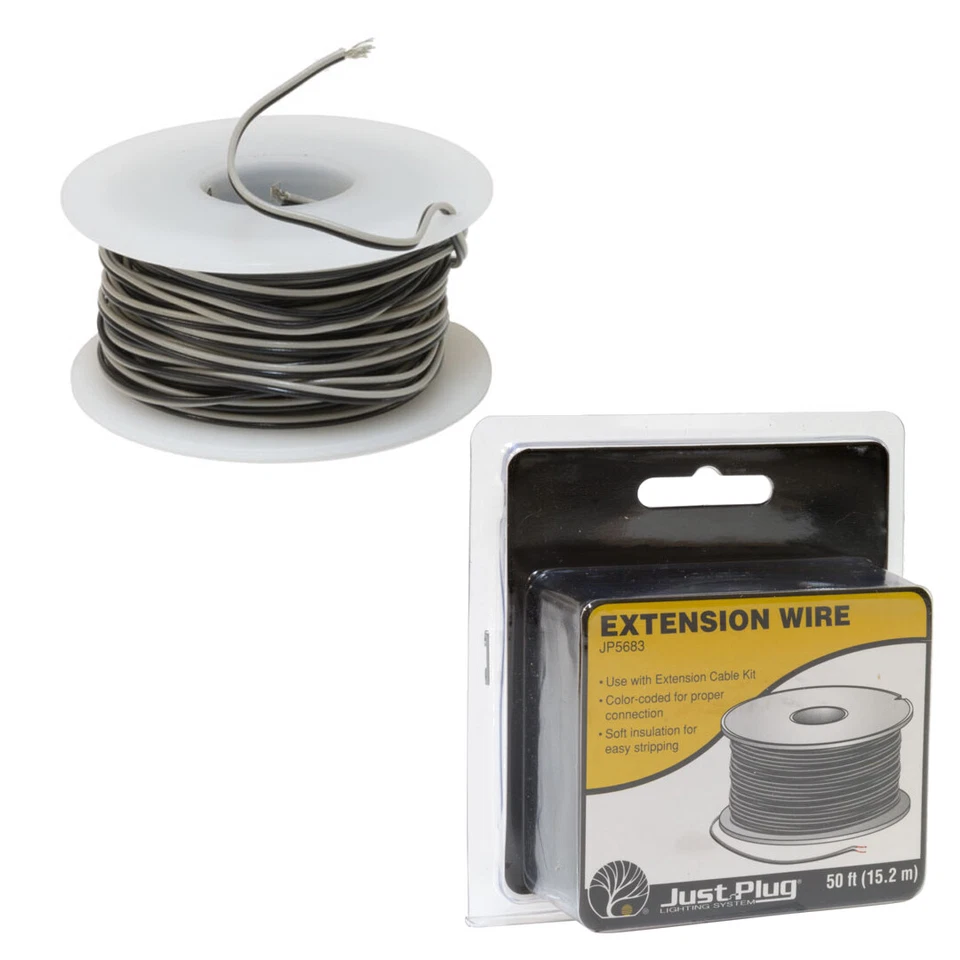 NEW Woodland Scenics JP5683 Just Plug - Extension Wire - 50' 15.2m All Scales - Image 1 of 1