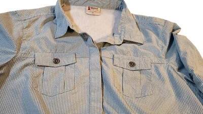 Alpine Design Men's Mesh Vent Shirt XL Lt Blue Top Pockets Button Up Outerwear - Image 1 of 4