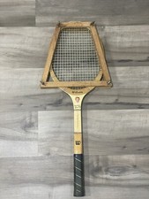 Vintage Wilson *Maureen Connolly* Personal Wooden Tennis Racket & Brace Antique