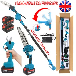Telescopic Branch Cutter Pruning Trimmer Long Reach Tree Pruner Pole Saw Cuttter - Picture 1 of 28