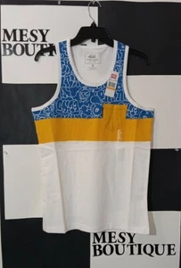 Ecko Unltd Mens Originals T-Shirt Bubble Graf Tank Sleeveless White Size Small - Picture 1 of 6