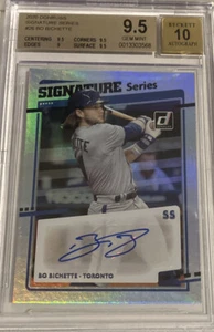 2020 Donruss Signature Series Bo Bichette BGS 9.5 10 AUTO Blue Jays - Picture 1 of 2