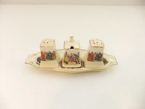 Royal Winton Grimwade Escenas Históricas Sal y Pimienta Mostaza Pot Cruet - Imagen 1 de 12