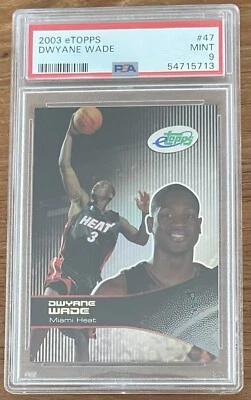 2003-04 eTopps #47 Dwyane Wade PSA 9 RC Rookie POP 14 - Image 1 of 4