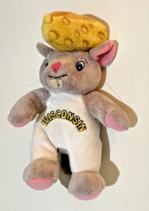 Wisconsin State Mouse with Cheese 8" Plush Doll Souvies - Picture 1 of 9