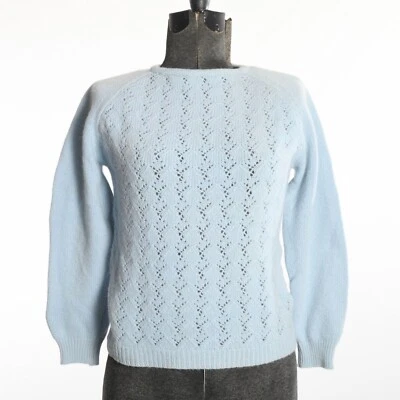 Vintage 1960s Small 36 Blue Wool Angora Sweater | by Jantzen - Image 1 of 4