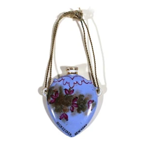 SELTENER RICKSECKER NEW YORK PARFÜM FLASCHEN FLASCHEN PORZELLAN BEMALT FLORAL ANTIK - Bild 1 von 4