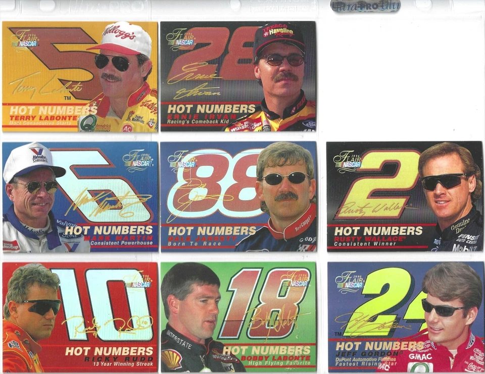 1996 Flair горячие номера #8 Марк Мартин прямо из упаковки на страницу-1 карта только! - Изображение 1 из 1