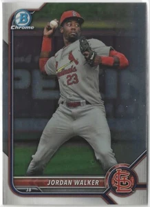 Tarjeta de béisbol 2022 Bowman cromada #BDC-36 Jordan Walker St. Louis Cardinals MLB - Imagen 1 de 2