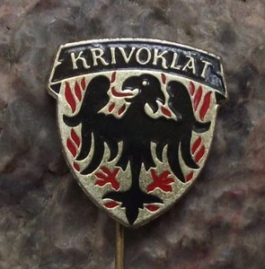 Krivoklat Black Phoenix Eagle Flames Heraldic Crest Coat of Arms Pin Badge - Picture 1 of 2