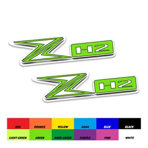 For Kawasaki ZH2 Motorcycle Decal Fairing Sticker Pair 80MM Green - Picture 1 of 4