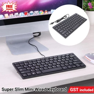 K1000 Ultra Thin Wired Keyboard Mini USB Slim PC Keyboard Keypad NEW AU - Picture 1 of 14