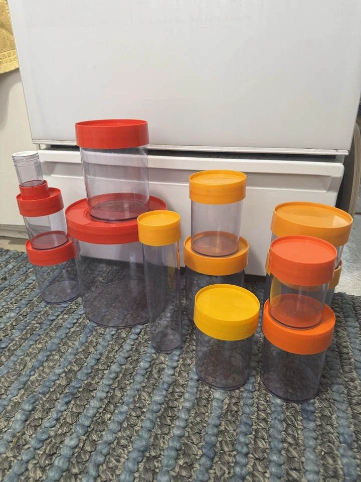 Erik Kold kitchen MCM Containers Canisters Lot of 13 - Image 1 of 4