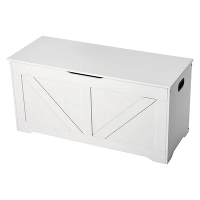 Uimoso Wooden Toy Storage Bench for Kids, 38.98 x 15.55 x 18.9 in, White - Image 1 of 4