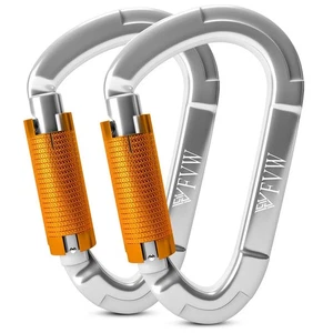 Auto Locking Rock Climbing Carabiner Clips, UIAA Certified Professional 25KN ... - Bild 1 von 6