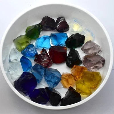 Lab-Created Topaz Mix Color 2000 Ct Uncut Rough Loose Gemstone CERTIFIED Lot - Image 1 of 4
