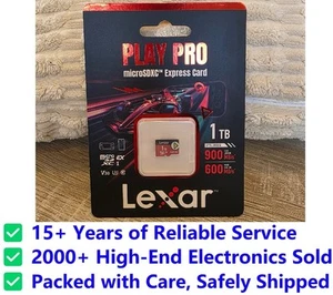 Lexar 1TB PLAY PRO microSD Express Card 900/600 MB/s UHS-I SDXC Swtich 2 IN HAND - Picture 1 of 2