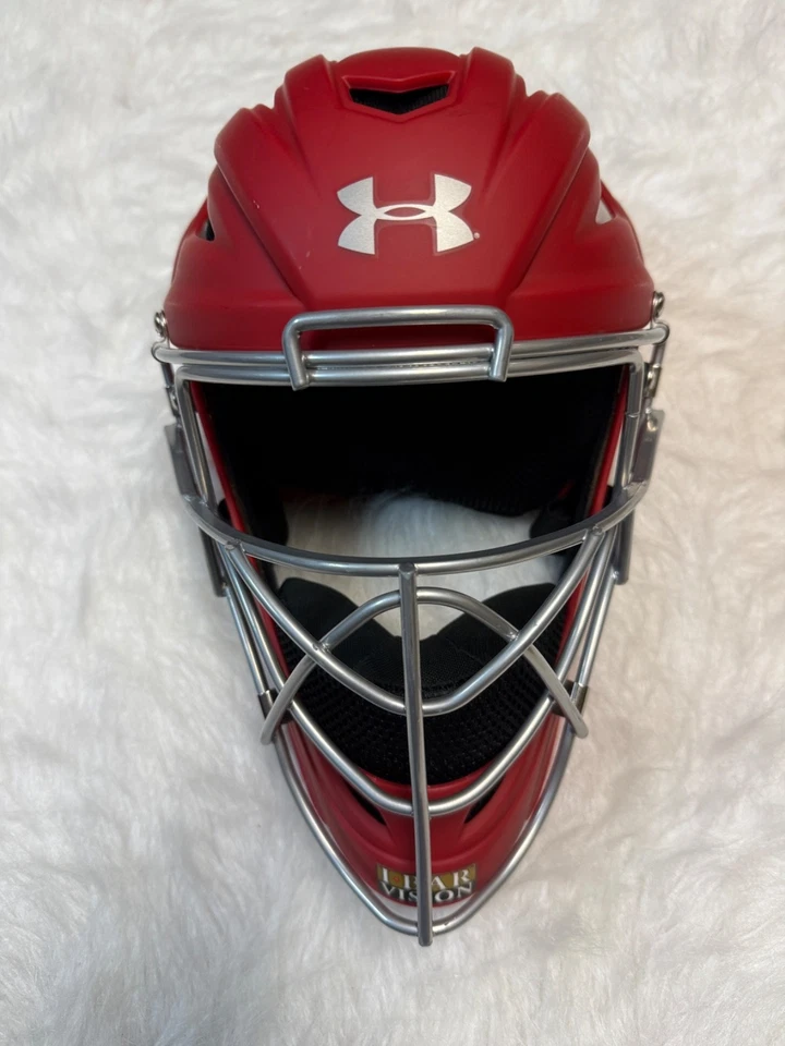 安德玛职业青少年棒球捕手面具尺寸 6 1/4-7 UAHG2-YM — 第 1/4 张图片