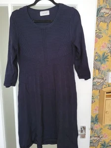 Per Una Navy, Size 18 Knee-length Strechy Dress with 3/4 sleeve length - Picture 1 of 6