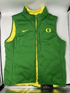 Nike Oregon Ducks Chaleco Reversible Verde Amarillo Calce Ajustado Para Hombre Mediano  - Imagen 1 de 7