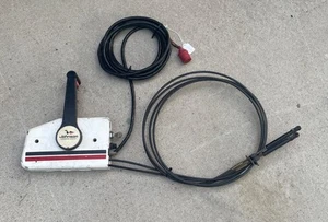 JOHNSON EVINRUDE OMC REMOTE CONTROL BOX SIDE MOUNT 10’ CABLES NO TILT SWITCH - Picture 1 of 6