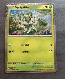 Sprigatito 001/015 McDonald's 2023 Holo Pokemon Tcg Card Moderately Played  - Picture 1 of 2