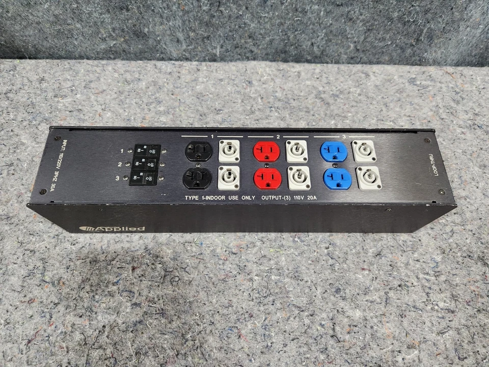 Applied Power Sled Distro 30A 110/220V 3P L21-30 to 6x 120V 20A PowerCON/5-20 - Image 1 of 4