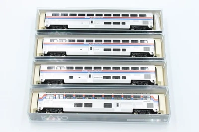 Kato 106-3511 N Scale Passenger 4 Car Set B Amtrak Superliner Phase II - Image 1 of 4