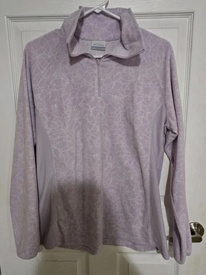 Camisa Columbia Para Mujer XL Púrpura Rosa Estampado Polar Pullover 1/4 Cremallera Exterior  Foto 1 de 4