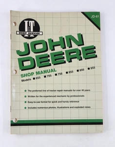 I&T Shop Manual JD-61 Fits John Deere 655 755 855 856 955 - Picture 1 of 3
