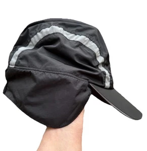 Eddie Bauer Weather Edge Nylon Hat Mens L/XL Trapper Windcutter Black - Picture 1 of 6