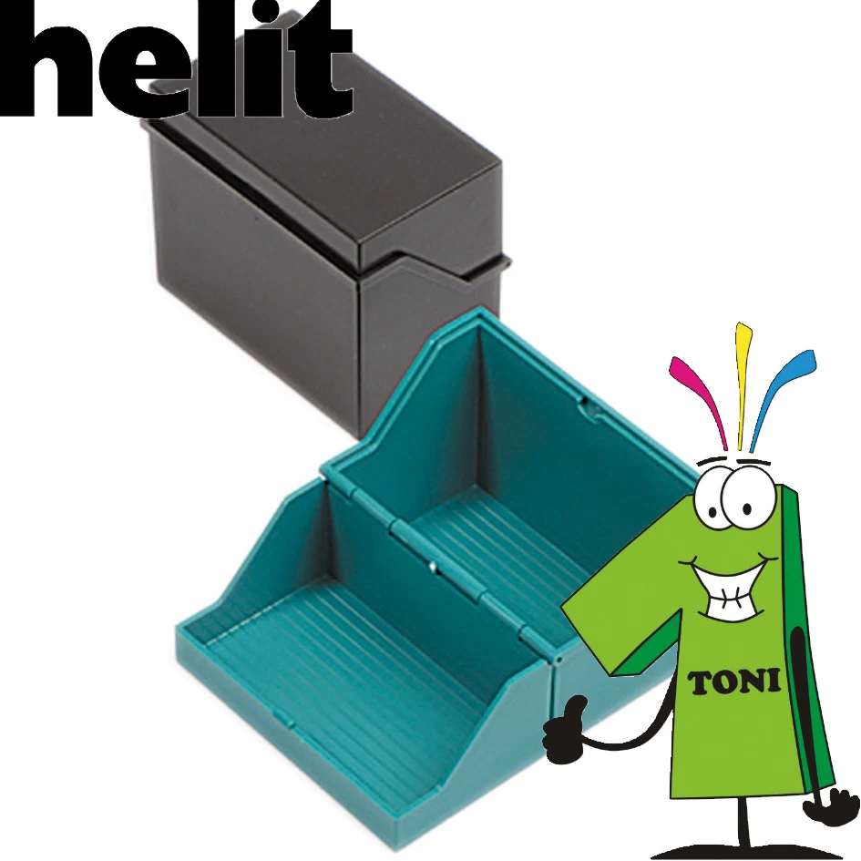 Helit Karteikasten A7 quer für 300 Karten , Lernkartei Karteibox Kleinkartei