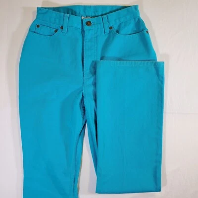 Pantalones de mezclilla acampanados Newport News Jeanology azul brillante de colección años 90 - talla 6 (26x29,5) Foto 1 de 4