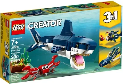 LEGO Creator Deep Sea Creatures (Shark + Crab, Squid, Angler Fish) 3-in-1 #31088 - Image 1 of 4