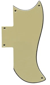 Custom For Gibson SG 61 Guitar Pickguard Scratch Plate,3 Ply Vintage Yellow - Picture 1 of 7
