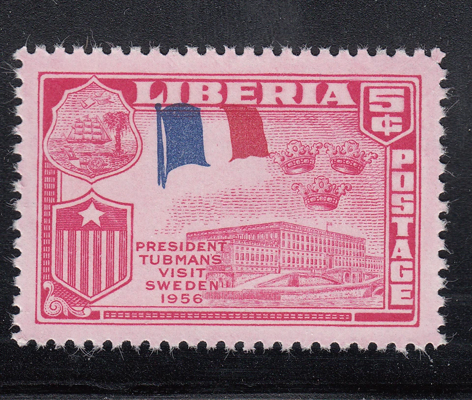 利比里亚 # 370 MNH 1958 年国旗发行带法国国旗错误法国 — 第 1/1 张图片