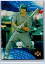 Larry Walker 2005 Upper Deck Reflections Blue 14/75 #92 St. Louis Cardinals